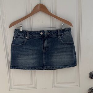 Garage Dark Blue Denim Mini Skort